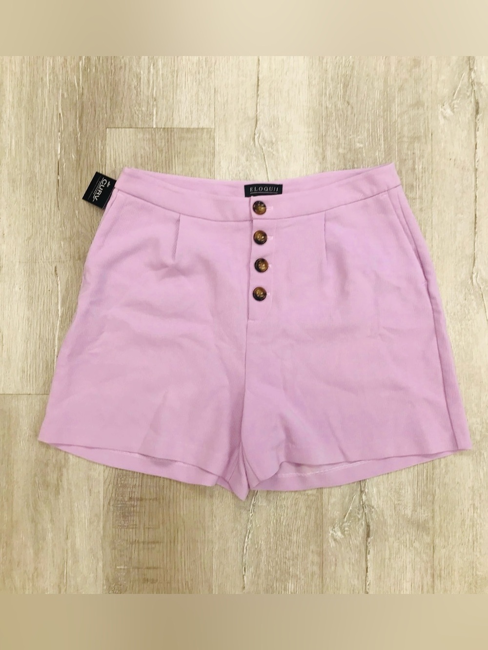 Eloquii Lavender Pleated Shorts - Size 14